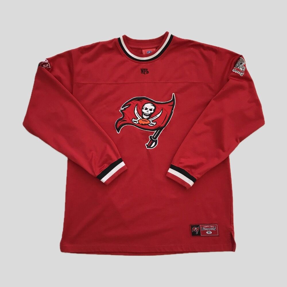 Tampa Bay Buccaneers Red Long Sleeve NFC NFL Football Jersey Mens L